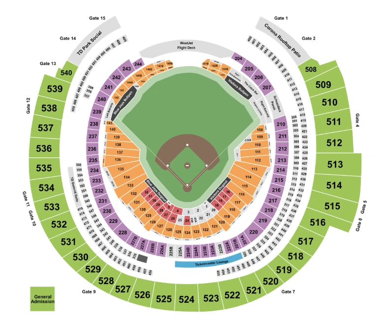 Rogers Centre Seating Chart
